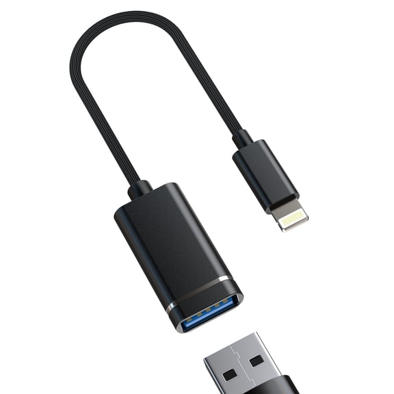 Lightning Male to USB Female Adapter OTG 3.0 for iPhone 14 13 12 11 Pro Max for Apple MFi Certified Digital Camera Cable SD Card Reader Flash Drive Keyboard Hub for iPad Air Lighting Car Adaptor