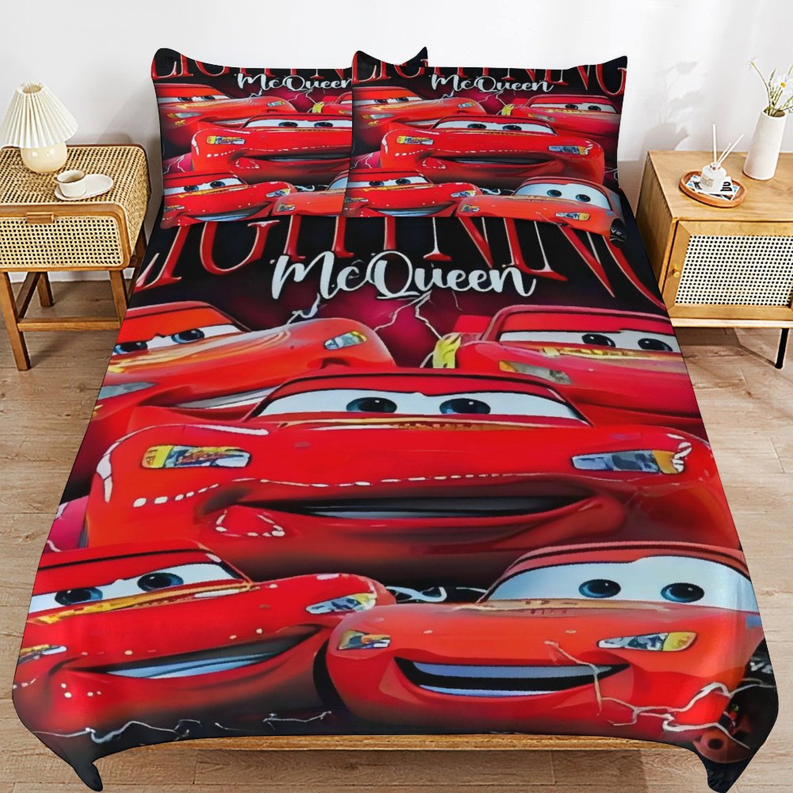 Lightning McQueen 3-piece double bedding set with quilt cover and ...