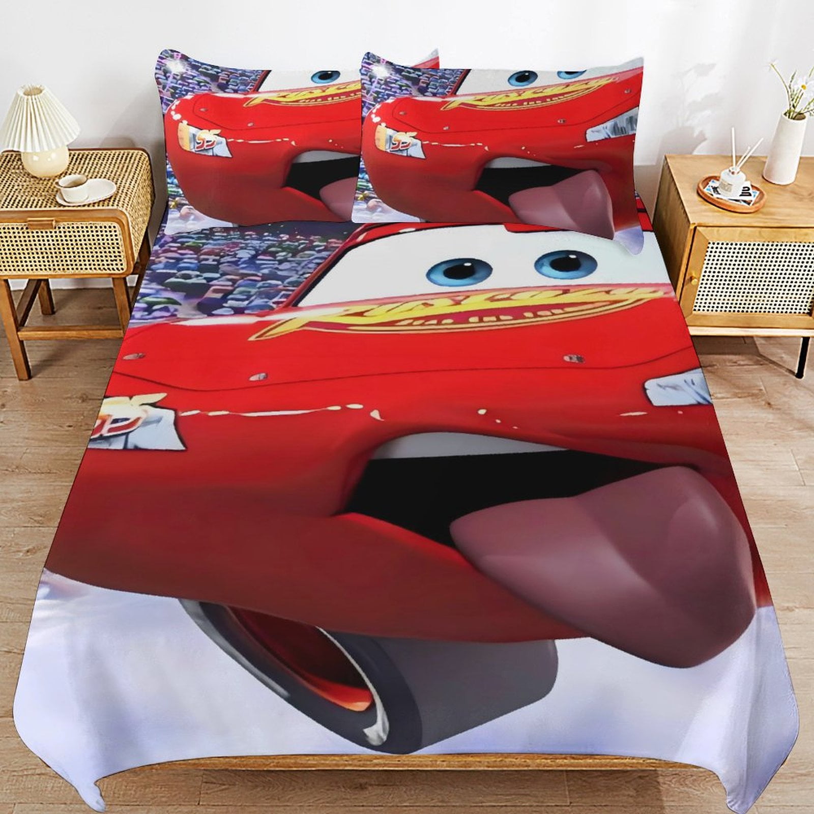 Lightning McQueen 3-piece double bedding set with quilt cover and ...
