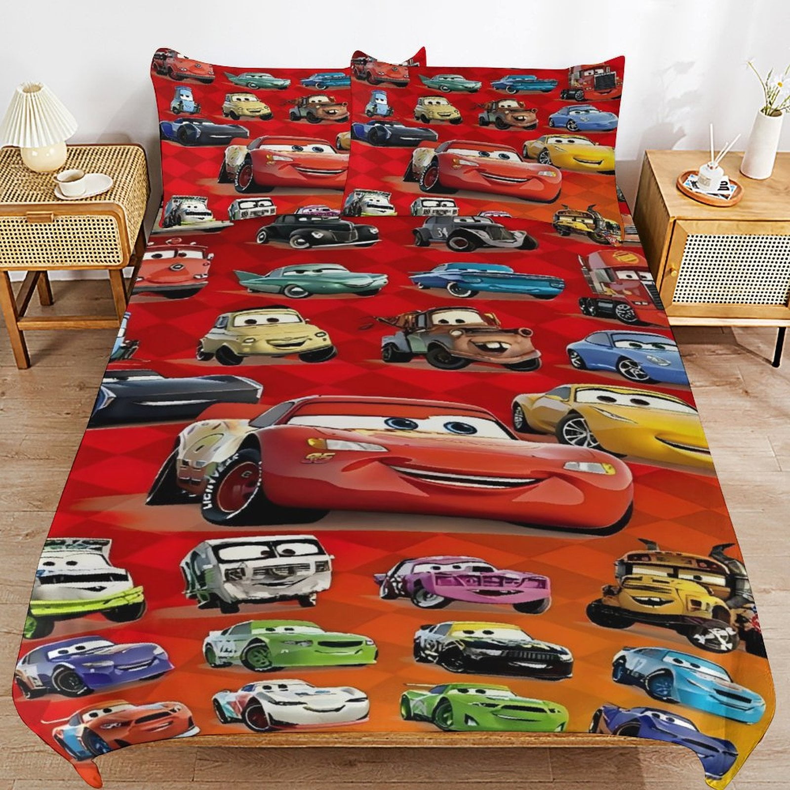 Lightning McQueen 3-piece double bedding set with quilt cover and ...
