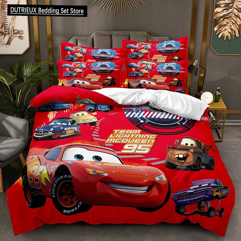 Lightning McQueen Bedding Comforter Twin Sets Full Size 3-Piece ...