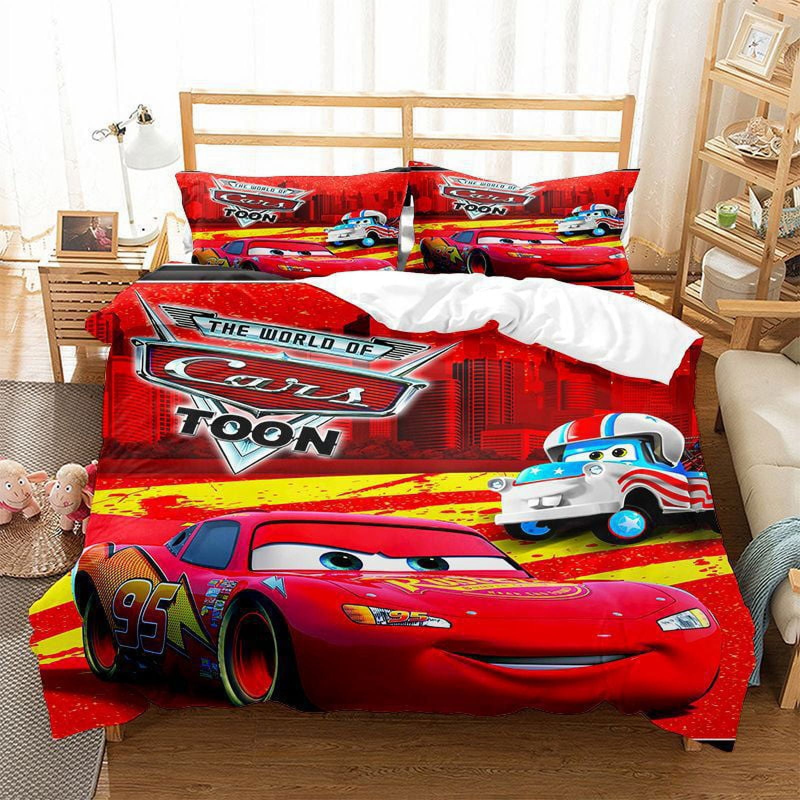 Lightning McQueen Bedding Sets Twin Queen King Size Game Printed Bed ...