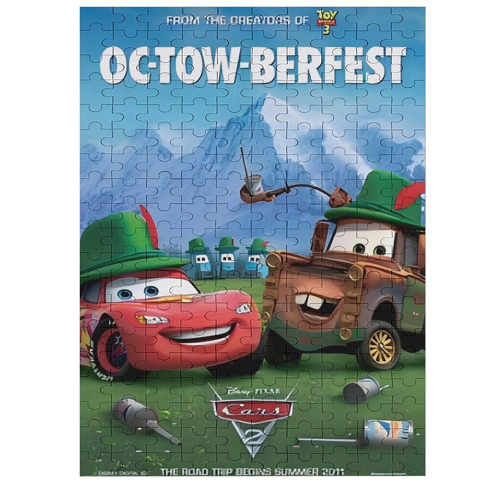 Lightning McQueen Jigsaw Puzzle Toy Cartoon Anime Interlocking Puzzle