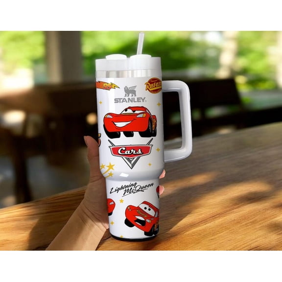 Lightning McQueen Tumbler 40oz, Cars Tumbler Cup, Race Car Gift, Tumbler 40oz