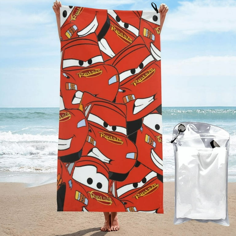 Lightning Mcqueen Cartoon Quick Drying Bath Towel Microfiber Swimming Beach Towel For Daily Use 27.5 X55 Walmart
