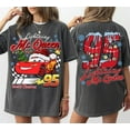 thumbnail image 1 of Lightning Mcqueen Christmas shirt, Cars Christmas tee, Double Sided Shirt , Very merry Christmas party shirt, California Adventure Shirt, 1 of 2