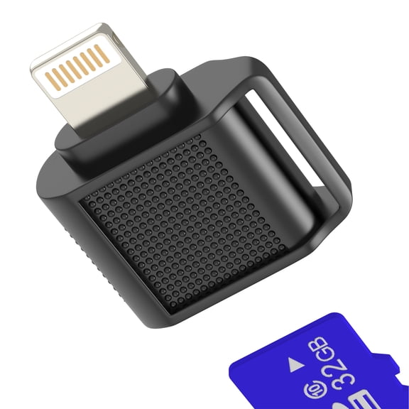 Lightning to Micro SD Card Reader Digital Camera TF Memory Storage Photo Transfer for Apple Certified for iPhone 14 13 12 Pro Max 7 8 Plus for iPad Flash Drive Stick Photography Laptop Accessories