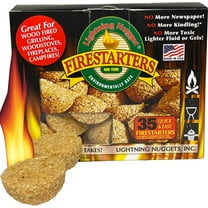 Lightning Nuggets 2 Pounds N35VBOX New All-Natural Fire Starters 35 Count 7.5 in  4.5 in
