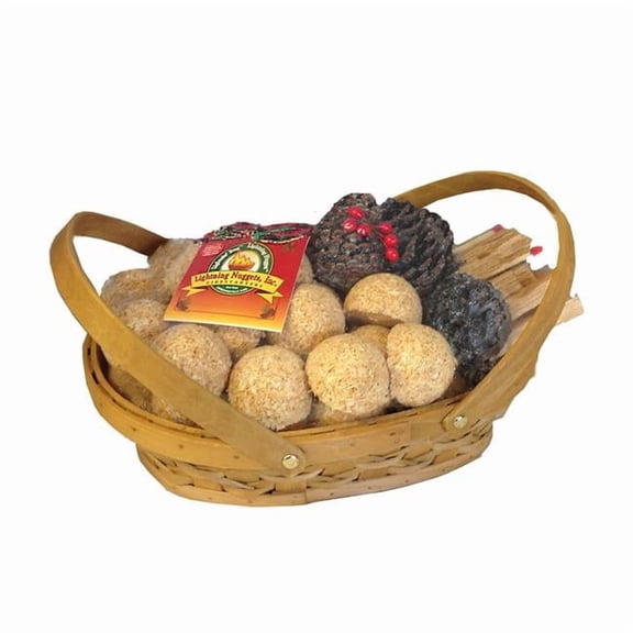 Lightning Nuggets Oval Picnic Basket with Nuggets/Kindling Cones