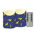 thumbnail image 1 of Lightning Pattern Flameless Candles 2 PCS with Remote Realistic Moving Flame LED Tapered Pillar Set for Home Decor, 1 of 7