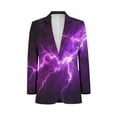 thumbnail image 1 of Lightning Pattern Men Blazers Slim Clothing Summer Jacket Man Oversize Daily Suits Tops, 1 of 5