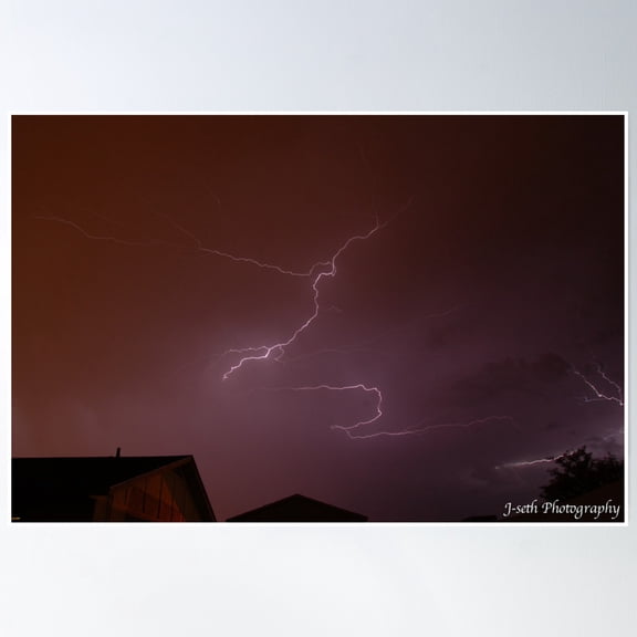 Lightning Poster Wall Art, Modern Wall Decor, 12x18 UNFRAMED