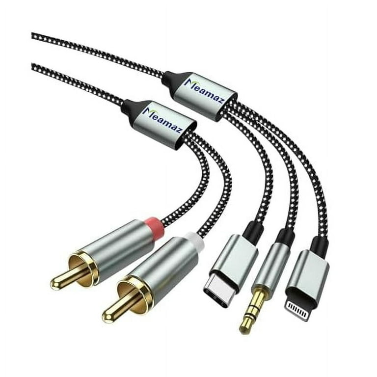 Lightning to RCA Audio Cable with MFi Certification, Length