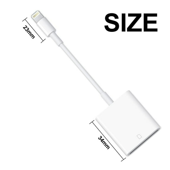 Lightning To Sd Card Memory Card Adapter, Camera Reader For Iphone And Ipad, Trail Camera Viewer With Plug And Play Functionality, Mfi Certified For High Security And Direct Power