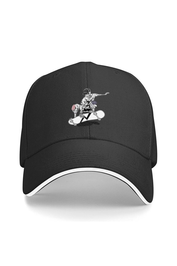 Lightning Skate Print Baseball Cap Adjustable Strap for Running Workouts and Outdoor Activities All Seasons,Adult One Size Fits All