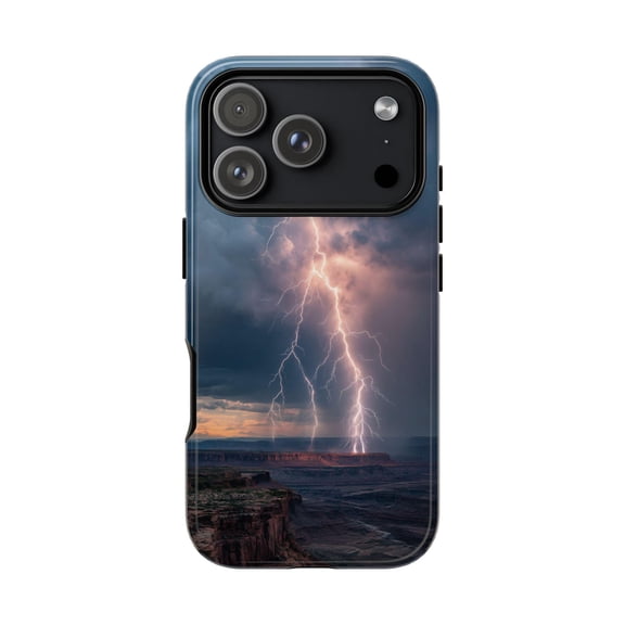 Lightning Storm Desert Canyon Dramatic Sky Thunder Phone Case 17 16 15 14 13 12 11 Pro Max