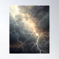 thumbnail image 1 of Lightning Storm Ethereal Poster Wall Art, Modern Wall Decor, 16x24 UNFRAMED, 1 of 2