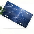 thumbnail image 1 of Lightning Storm Front License Plate, Metal License Plate, Funny Standard Plates Personalized Novelty Decorative For Men/Women/Boys/Girls Car 6×12 Inch, 1 of 6