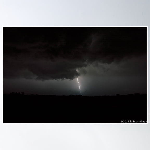 Lightning Strike Poster Wall Art, Modern Wall Decor, 12x18 UNFRAMED