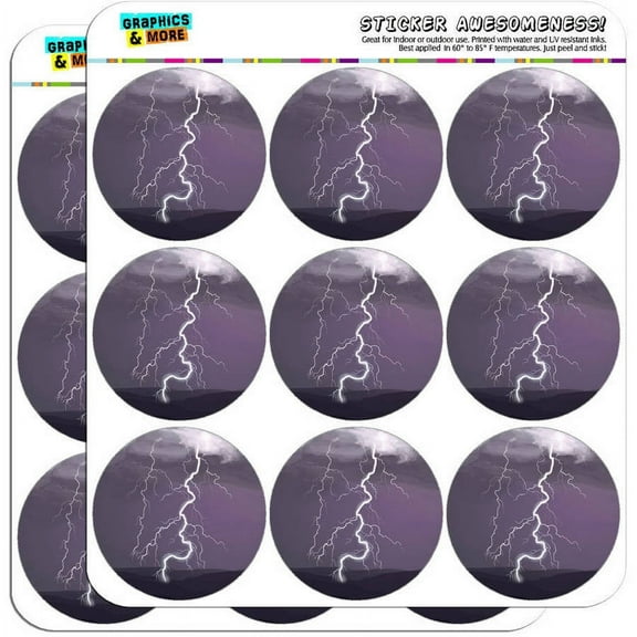 Lightning Strike Storm Thunder 18 2" Planner Calendar Scrapbooking Crafting Stickers