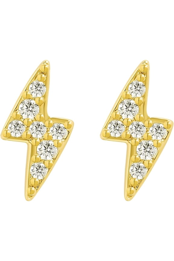 Lightning Stud Earrings for Women Delicate Fashion Lightning Bolt Cartilage Stud Earrings Minimalism Small Gold Silver Rhinestone Lightning Stud Earrings Chic Birthday Jewelry