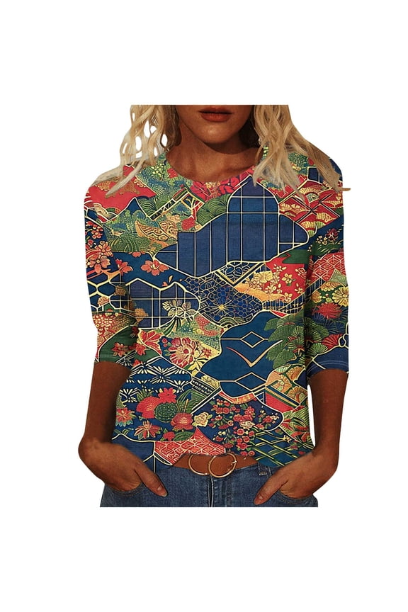 Lightning TaLove Long Sleeve Shirts For Women Cotton,Women Blouses Formal Cotton Womens Tops Casual Dressy V Neck 3/4 Sleeve T Shirts For WomenFall Outfits For Women 2025