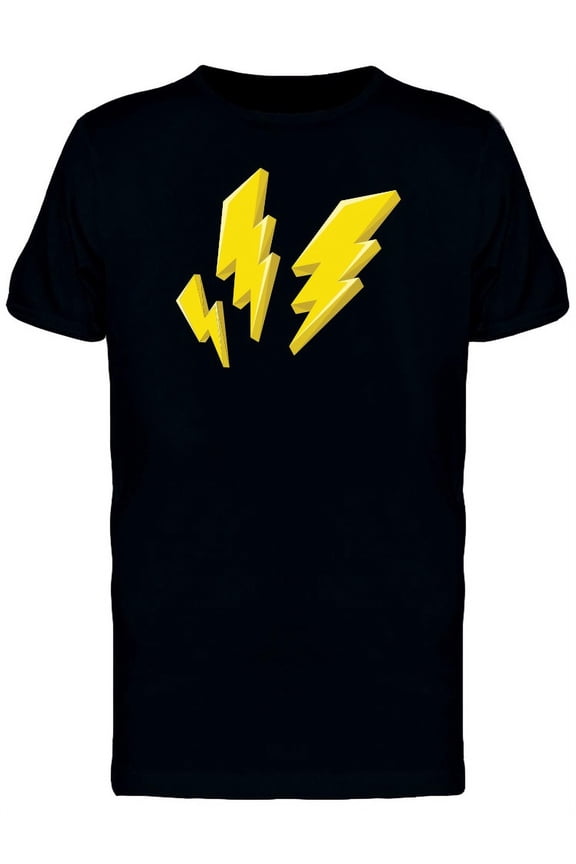 Lightning Thunder Bolts T-Shirt Men -Image by Shutterstock, Male XX-Large