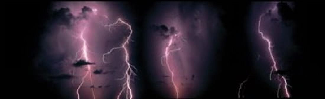 Lightning Thunderstorm Weather Sky Clouds Canvas Art - Panoramic Images (15 x 5)