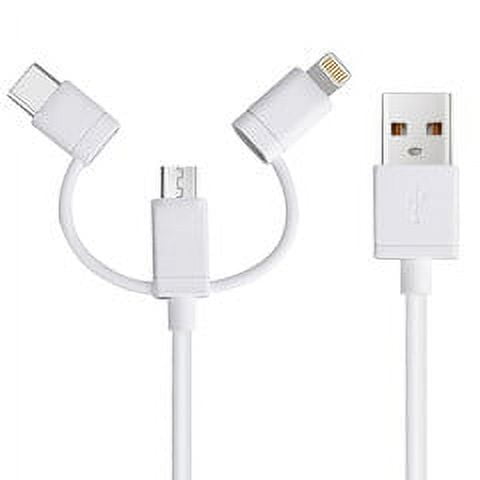 Lightning USB-C Micro USB All-in-one Charge cord 