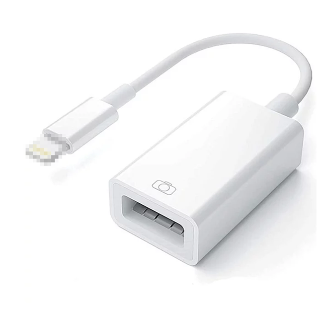 Lightning to USB Camera Adapter USB 3.0 OTG Cable Adapter Compatible