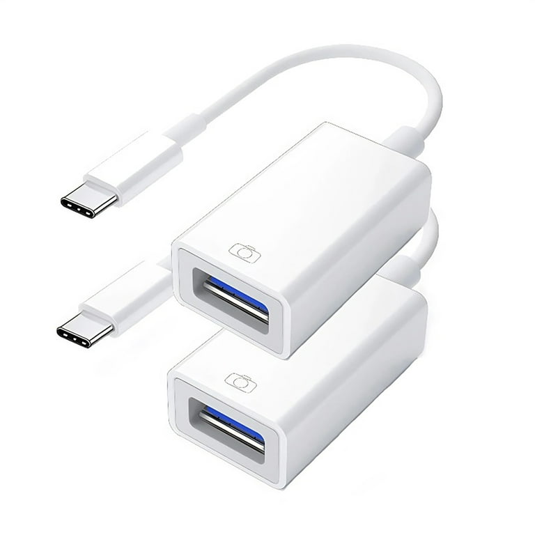 2Pack USB C to USB Camera Adapter, USB OTG Cable for iPhone 16