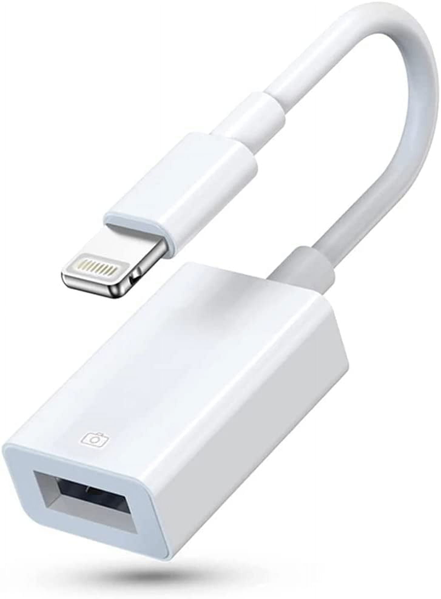 Apple Lightning USB Camera Adapter - Adaptateur iPhone USB 3.0 OTG Cable  Portable USB Flash Drive Compatible iPhone 13 12 11 X 8 7-All IOS, Plug&Play