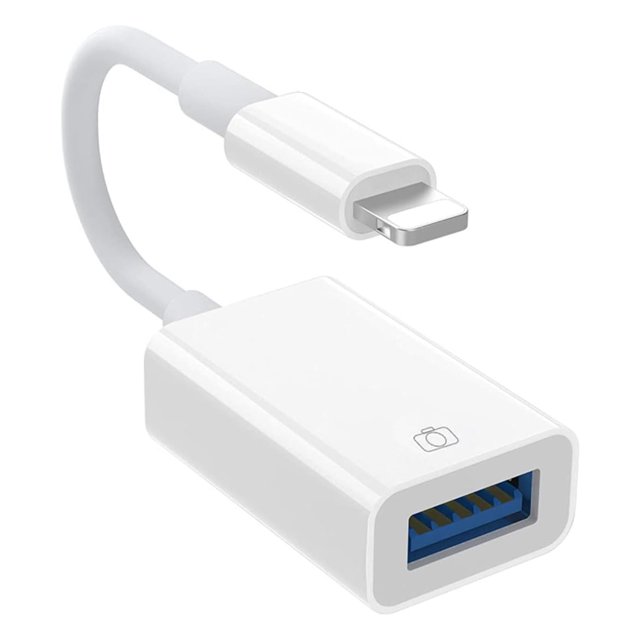 Lightning to USB Camera Adapter for iPhone/iPad, Female USB 3.0 OTG
