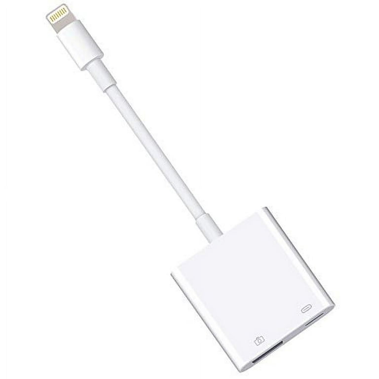  WORLDBOYU Lightning to USB Camera Adapter Lightning Female USB  OTG Cable Adapter for Select iPhone,iPad Models Support Connect Camera,  Card Reader, USB Flash Drive, MIDI Keyboard, White : Electronics