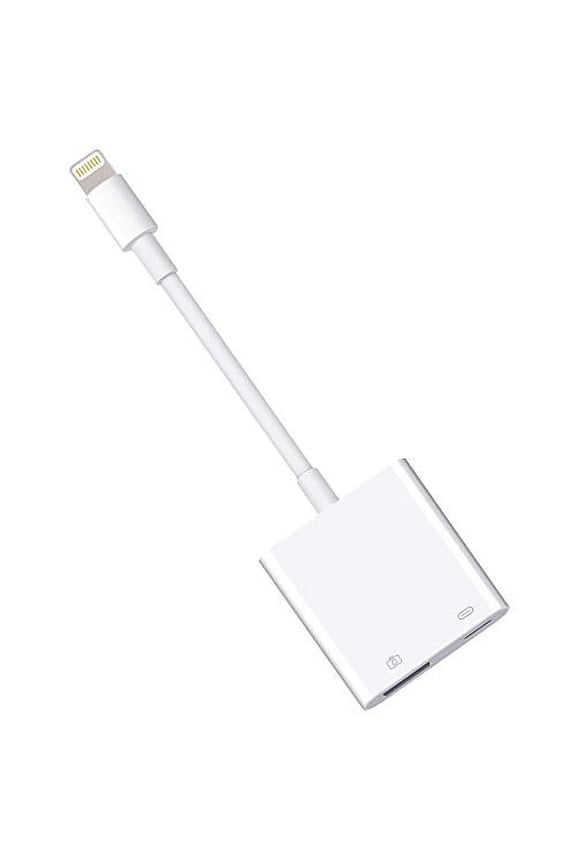 Lightning to USB3 Camera Adapter with Charging Port, Lightning Female USB OTG Cable Adapter for Select iPhone,iPad Models Support Connect Camera, Card Reader, USB Flash Drive, MIDI Keyboard