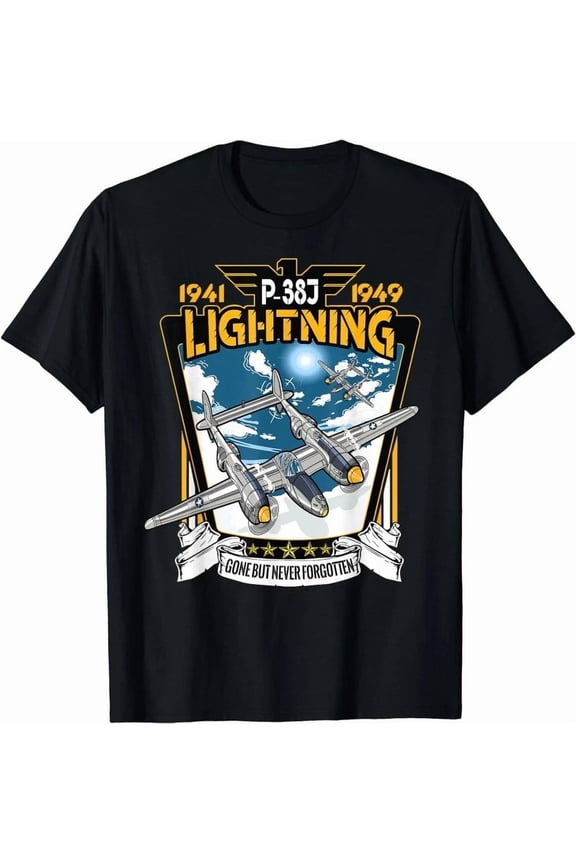 Lightning WWII American Fighter Plane Vintage Aircraft Unisex T-Shirt