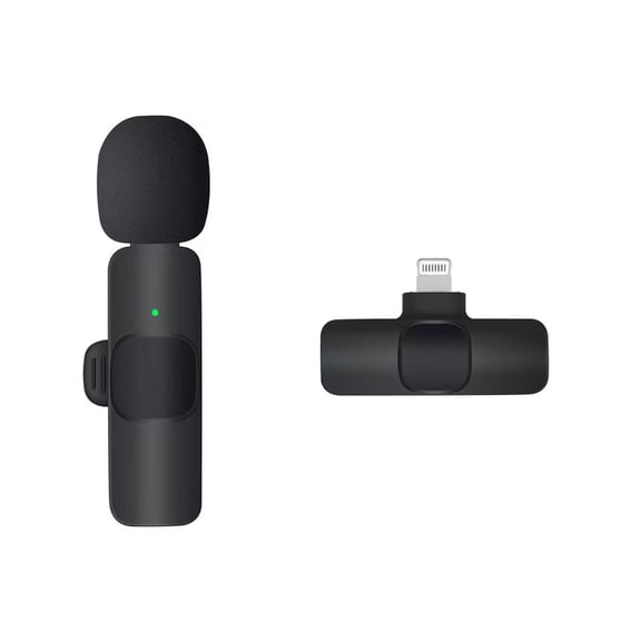 Lightning Wireless Lavalier Microphone for iPhone, Noise Reduction, Plug & Play for iOS Vlogs