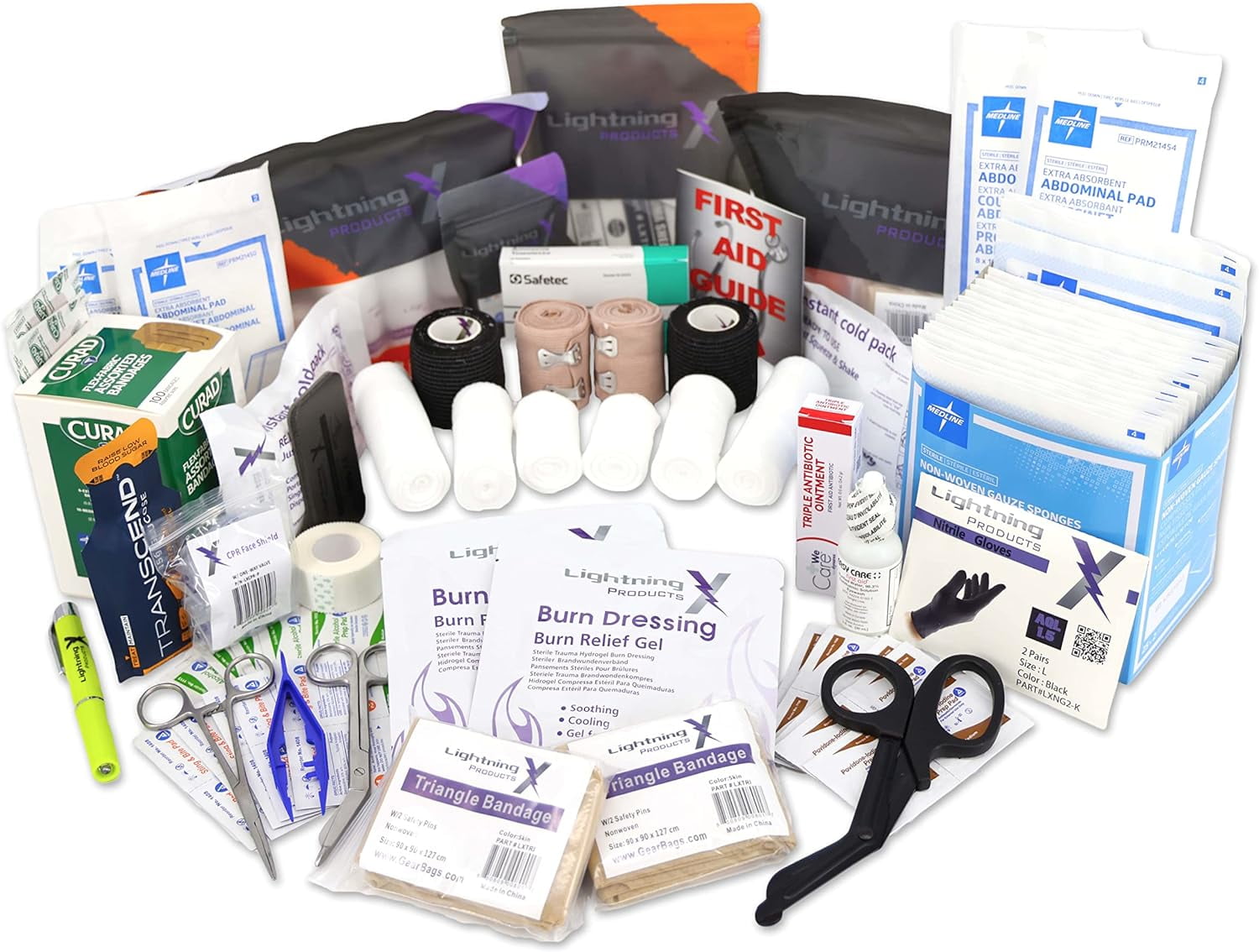 Lightning X Basic First Aid Responder EMT Medical Stocked Trauma Fill