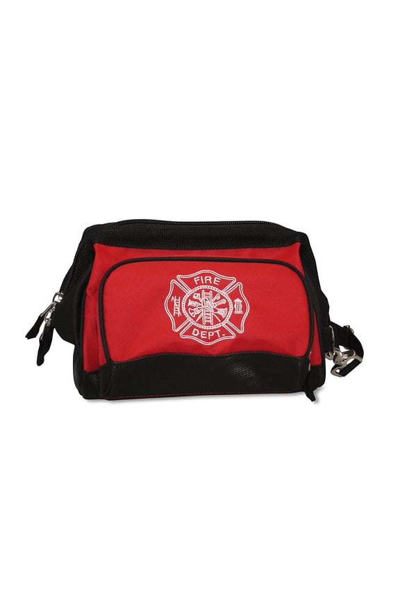 Fireman's All-Purpose Wide Mouth Toiletry/Personal Tool Bag for Shift Firefighter w/ Maltese Cross