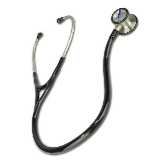 Lightning X Premium Cardiology Professional Dual Head Stainless Steel Stethoscope - Black