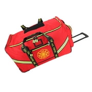 Lightning X Premium Rolling Firefighter Turnout Bunker Gear Bag w/ Wheels, Retractable Handle, Fully Molded