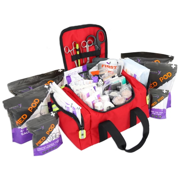 Lightning X Value Compact Medic First Responder EMS/EMT Stocked Trauma Bag w/Standard Fill Kit A