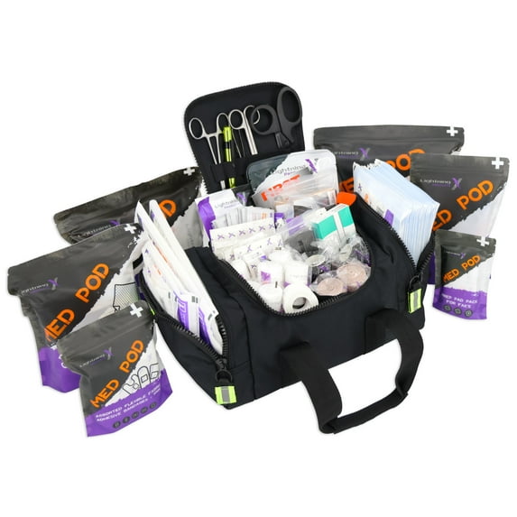 Lightning X Value Compact Medic First Responder EMS/EMT Stocked Trauma Bag w/Standard Fill Kit A