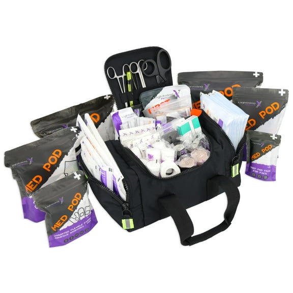 Lightning X Value Compact Medic First Responder EMS/EMT Stocked Trauma Bag w/Standard Fill Kit A