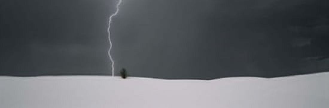 Lightning in the sky over a desert White Sands National Monument New Mexico USA Canvas Art - Panoramic Images (18 x 6)