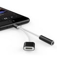 Lightning to 3.5mm Headphones Jack Adapter, 2 in 1 Charger and Aux