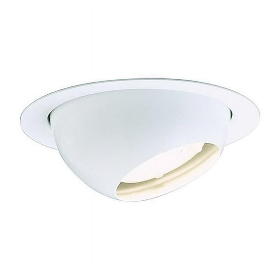 Lightolier 1082 5 Inch Adjustable Accent Eyeball Reflector Trim Round White Lytecaster