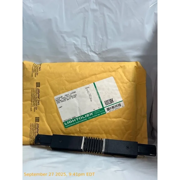 Lightolier 6053BK Lytespan Track Lighting Basic Angle Connector Matte Black