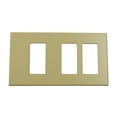 thumbnail image 1 of Lightolier Controls FB3SSLI Multi 3 Gang Faceplate Wall Plate, Ivory, 1 of 1