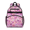 thumbnail image 1 of Lightpink Daisy Flower Purple Blooms Pattern Backpack for School,Cute School Bag,Schoolbag with Adjustable Shoulder Straps & Padded Back,15.25"x11.5"x5.25", 1 of 5